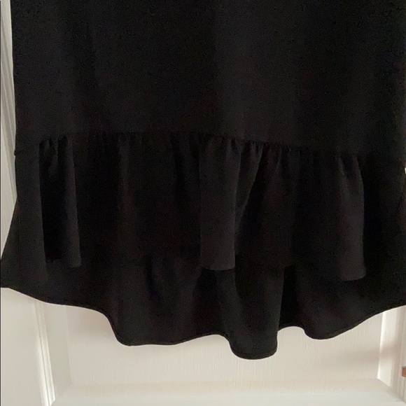 H&M High Low Peplum Shirt with Leather Sleeves - Picture 3 of 5
